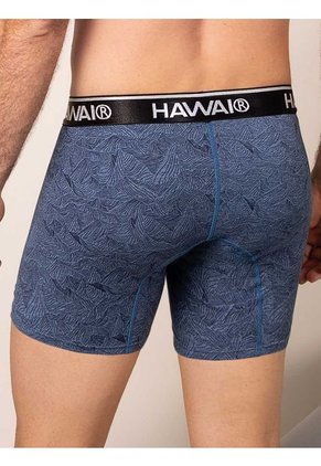 Bóxer Medio Estampado Para Hombre Azul