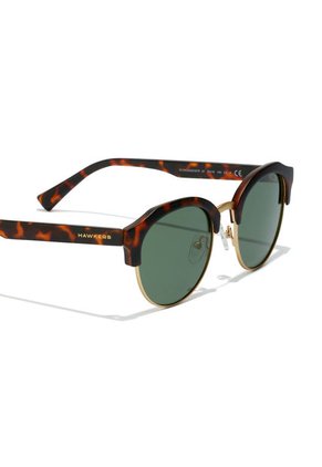 Gafas De Sol Polarizadas Hawkers Hombre Y Mujer CLASSIC ROUNDED. Carey/Verde