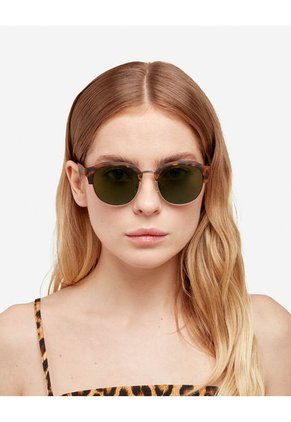 Gafas De Sol Polarizadas Hawkers Hombre Y Mujer CLASSIC ROUNDED. Carey/Verde
