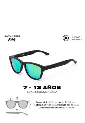 Gafas De Sol HAWKERS Para Niños Y Niñas Negro/Verde - ONE KIDS