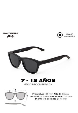 Gafas De Sol HAWKERS Para Niños Y Niñas Negro - ONE KIDS Hawkers