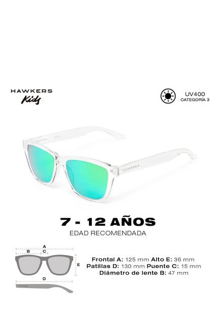 Gafas De Sol HAWKERS Para Niños Y Niñas Transparente/Azul - ONE KIDS