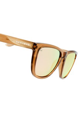 Gafas De Sol Polarizadas Hawkers Hombre Y Mujer ONE RAW. Marron/Oro Rosa