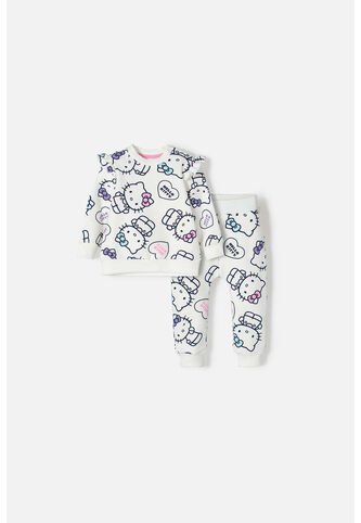 Conjunto Hello Kitty Pantalón Largo Marfil Para Bebé Niña 6-9 Hello Kitty