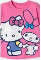 Camiseta De Hello Kitty Manga Corta Rosada Para Niña 2T A 6T 5T de Hello Kitty
