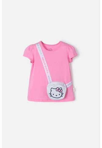 Camiseta De Hello Kitty Manga Corta Rosado Para Niña 2T A 5T 2T Hello Kitty