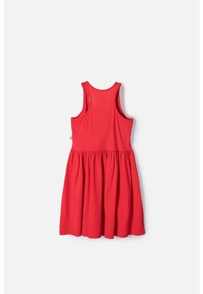 Vestido De Hello Kitty Manga Sisa Rojo Para Niña 6