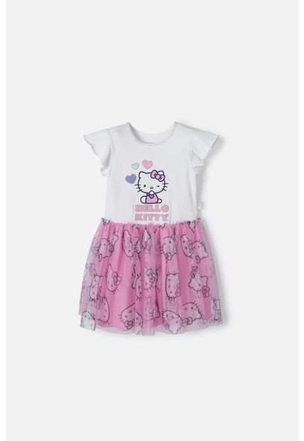 Vestido De Hello Kitty Multicolor Con Tutú Para Niña 2T A 5T 5T