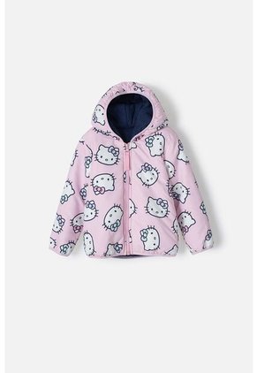 Chaqueta De Hello Kitty Con Capucha Rosada Para Niña 2T A 5T 4T