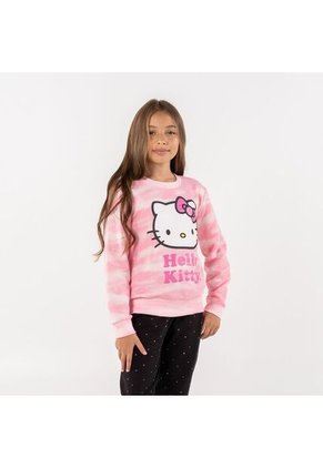 Buzo De Hello Kitty Estampado Rosado Para Niña 4