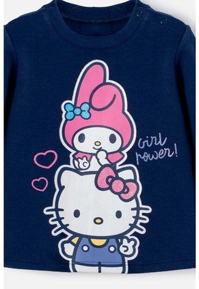 Conjunto De Hello Kitty Con Buzo Azul Para Bebé Niña 9-12