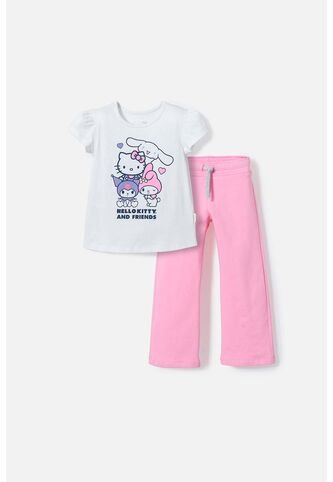 Conjunto De Hello Kitty Multicolor De Pantalón Largo Para Niña 2T A 5T 4T Hello Kitty