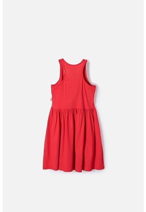 Vestido De Hello Kitty Manga Sisa Rojo Para Niña 10