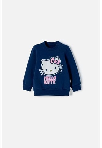 Buzo Hello Kitty Cerrado Azul Para Bebé Niña 3-6 Hello Kitty