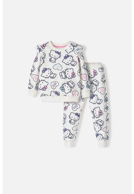 Conjunto De Hello Kitty Con Pantalón Marfil Para Niña 2T A 5T 3T