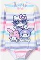 Traje De Baño De Hello Kitty Multicolor Manga Larga Para Niña 2T A 5T 3T de Hello Kitty