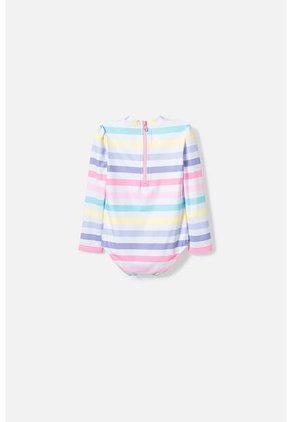 Traje De Baño De Hello Kitty Multicolor Manga Larga Para Niña 2T A 5T 3T