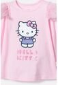 Camiseta De Hello Kitty Rosada Manga Larga Para Niña 2T A 5T 5T de Hello Kitty