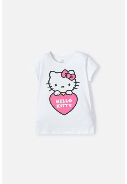 Camiseta De Hello Kitty Manga Corta  Blanco Para Niña 4