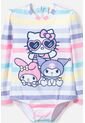 Traje De Baño De Hello Kitty Multicolor Manga Larga Para Niña 2T A 5T 3T de Hello Kitty