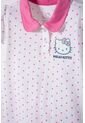 Camiseta Tipo Polo De Hello Kitty Blanco Y Rosado Para Niña 2T A 6T 4T de Hello Kitty