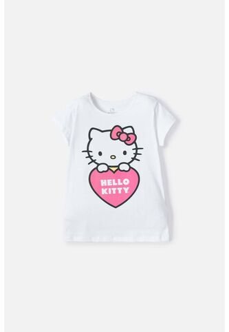 Camiseta De Hello Kitty Manga Corta  Blanco Para Niña 10 Hello Kitty
