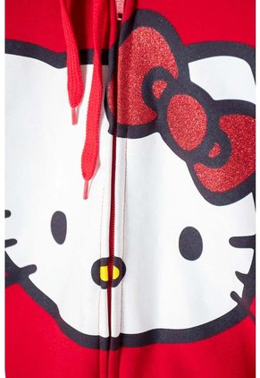 Buzo De Hello Kitty Rojo Y Azul Con Capucha/abierto Para Niña 8