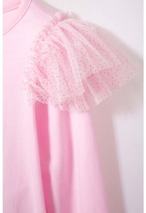 Camiseta De Hello Kitty Rosada Manga Larga Para Niña 2T A 5T 4T