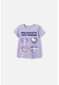 Camiseta De Hello Kitty Lila Estampada En Frente Para Niña 2T A 5T 5T de Hello Kitty