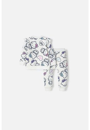 Conjunto Hello Kitty Pantalón Largo Marfil Para Bebé Niña 12-18