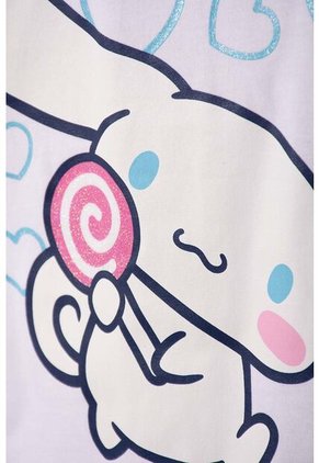 Camiseta De Cinnamoroll Manga Corta Blanco Para Niña 2T A 6T 4T