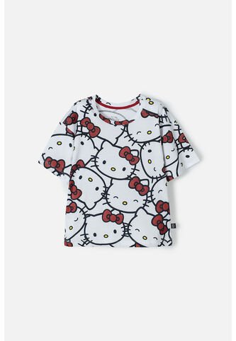 Camiseta De Hello Kitty Blanca Y Roja Manga Corta Para Niña 8 Hello Kitty