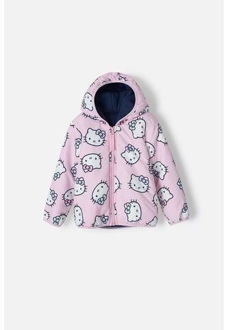 Chaqueta De Hello Kitty Con Capucha Rosada Para Niña 2T A 5T 3T Hello Kitty