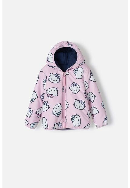 Chaqueta De Hello Kitty Con Capucha Rosada Para Niña 2T A 5T 3T