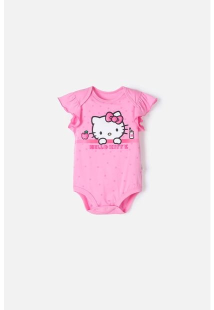 Body De Hello Kitty Manga Corta Rosado Para Bebé Niña 12-18
