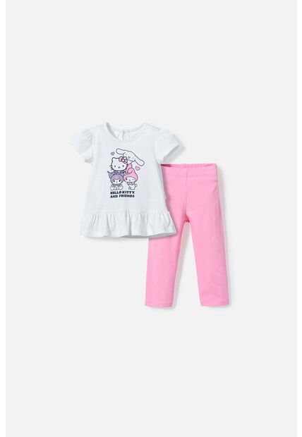 Conjunto De Hello Kitty Multicolor De Pantalón Largo Para Bebé Niña 3-6