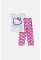 Pijama De Hello Kitty Pantalón Largo Multicolor Para Niña 2T A 6T 3T de Hello Kitty