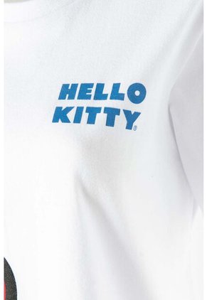 Pijama De Hello Kitty De Pantalón Largo Blanco Y Azul Para Mujer M