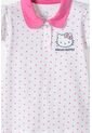 Camiseta Tipo Polo De Hello Kitty Blanco Y Rosado Para Niña 2T A 6T 2T de Hello Kitty