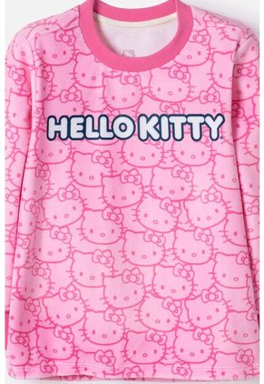 Pijama De Hello Kitty Pantalón Largo Rosado Para Niña 2T A 6T 3T