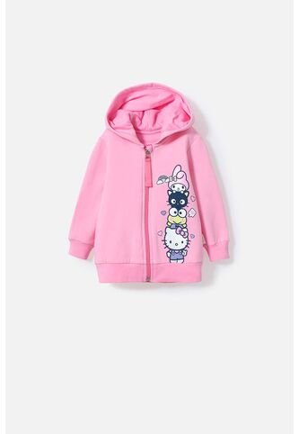Buzo De Hello Kitty Rosado Con Capucha Para Bebé Niña 12-18 Hello Kitty