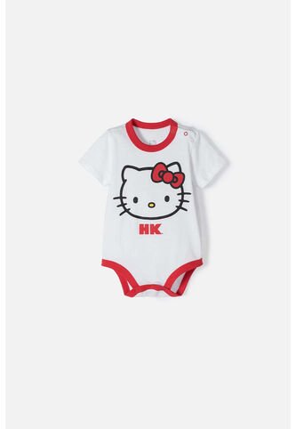 Body De Hello Kitty Manga Corta Blanco Para Bebé Niña 6-9 Hello Kitty