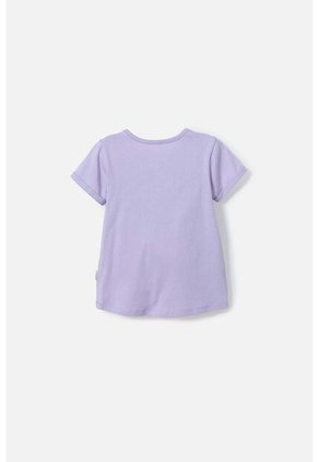 Camiseta De Hello Kitty Lila Estampada En Frente Para Niña 2T A 5T 4T