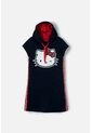 Vestido De Hello Kitty Azul Oscuro Y Rojo Con Capucha Para Niña 10 de Hello Kitty