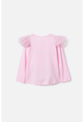 Camiseta De Hello Kitty Rosada Manga Larga Para Niña 2T A 5T 5T