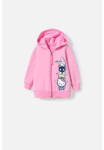 Buzo De Hello Kitty Rosado Con Capucha Para Bebé Niña 3-6