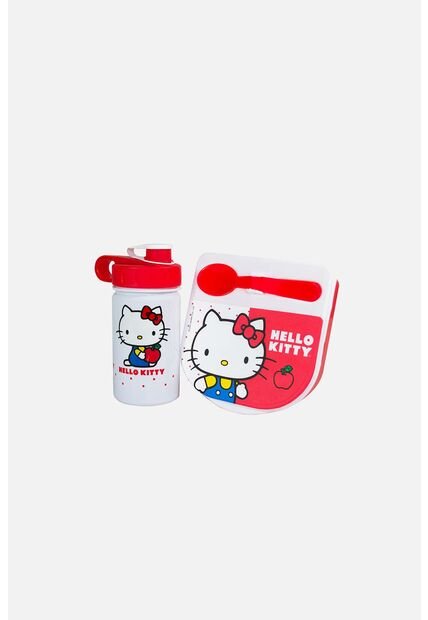 Set De Sanduchera + Botella De Hello Kitty Para Niña U