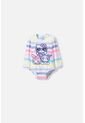 Traje De Baño De Hello Kitty Multicolor Manga Larga Para Bebé Niña 3-6 de Hello Kitty
