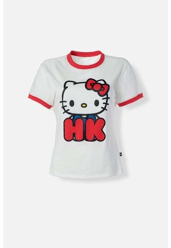 Camiseta De Hello Kitty Slim Fit Para Mujer L Hello Kitty