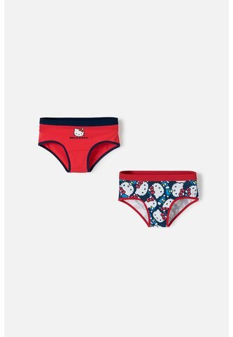 Pack X2 Panties De Hello Kitty Rojo Y Azul Para Niña 10 Hello Kitty